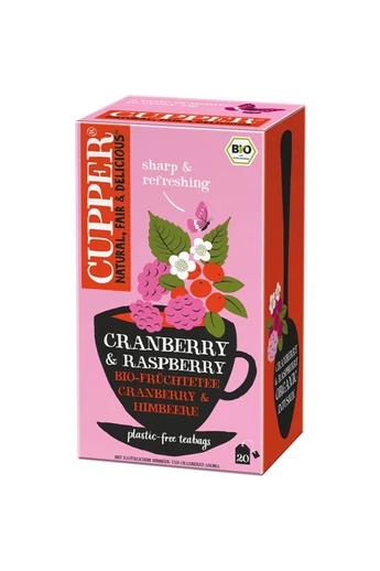 CUPPER Áfonya &amp; Málna bio tea -új