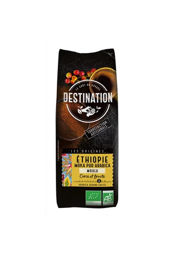 Dest 250 ETIÓP Prémium őrölt bio kávé -100% Arabica