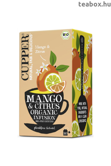 CUPPER Mango & Citrus bio tea -új