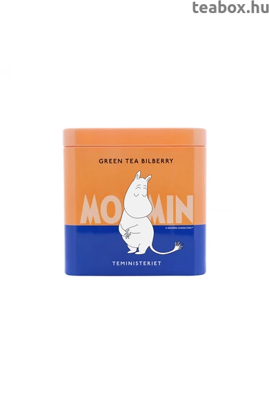 MOOMIN Zöld tea Feketeáfonya tea Fémdobozos szálas tea